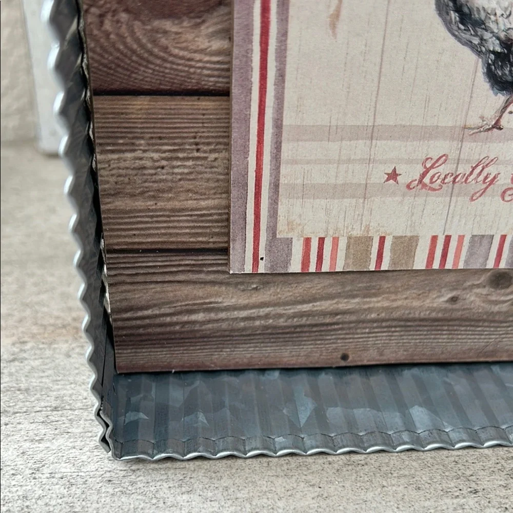 Rustic Farmhouse Cottage Shabby Chic tabletop/Wall Art Set with wood and metal